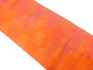 霞模様織り出し　名古屋帯